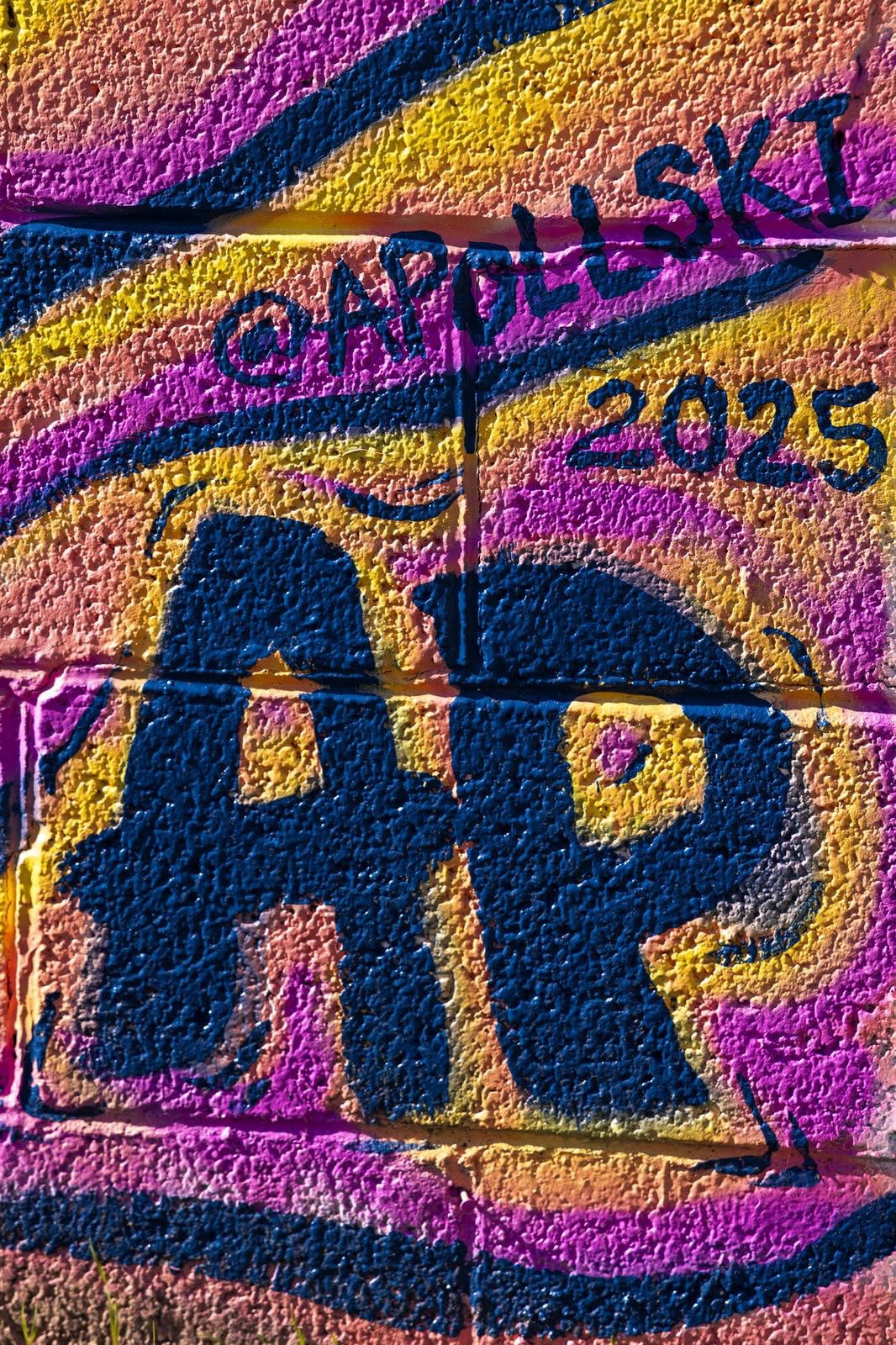 APOLLSKI 'AP' spray-paint tag