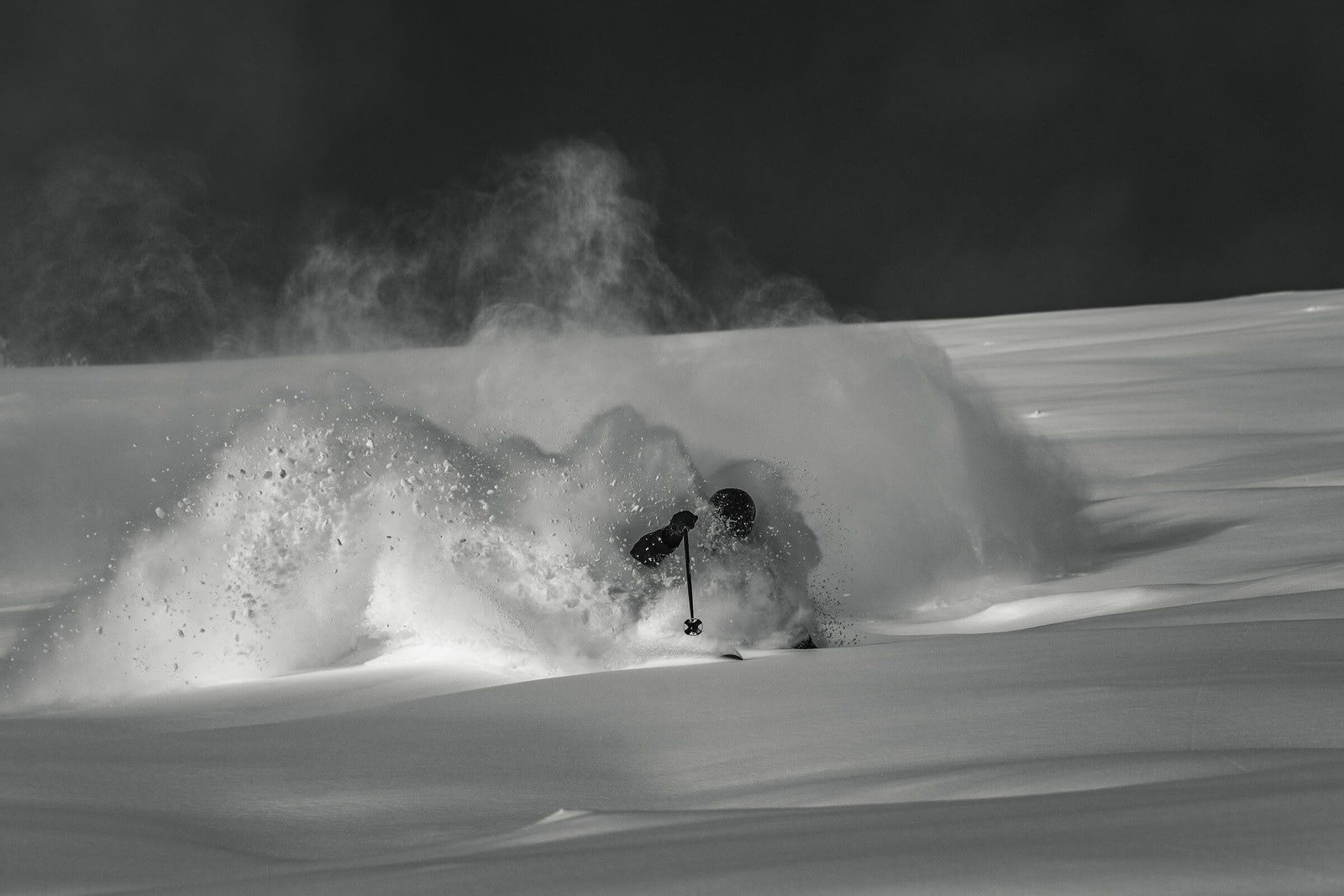 Black and white powder turn